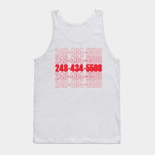 Rickroll Prank Call Number Tank Top